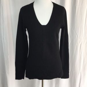Ann Taylor black v neck sweater size M NWT